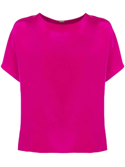 Shop Adam Lippes Shortsleeved Blouse In Purple