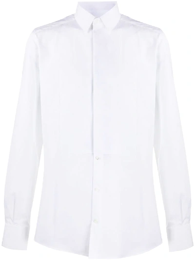 Shop Dolce & Gabbana Jacquard Classic Cotton Shirt In White