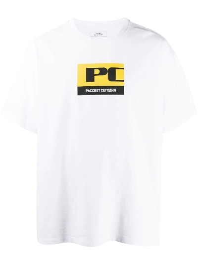 Shop Rassvet Loose Fit Graphic-print T-shirt In White