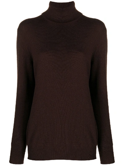 Shop Dolce & Gabbana Turtleneck Cashmere Jumper In Brown