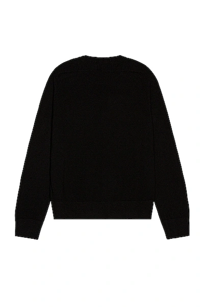 Saint Laurent Distressed-effect Crew Neck Jumper In Black