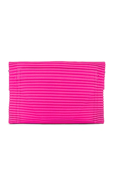 Shop Issey Miyake Pleasts Flat Bag In Pink