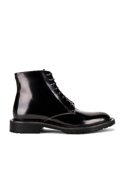 Shop Saint Laurent Cesna 20 Lace Up Boot In Black