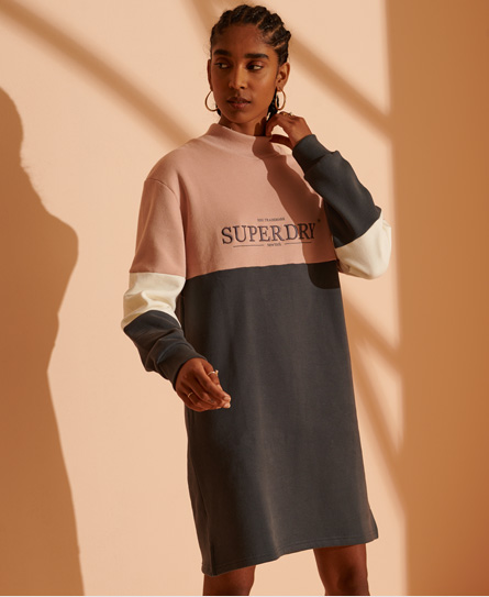 Superdry Nyc Times Kleid Im Farbblock-design In Grey | ModeSens