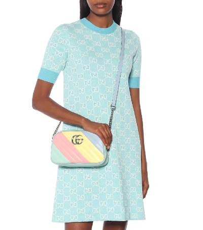 Shop Gucci Gg Marmont Mini Camera Shoulder Bag In Multicoloured