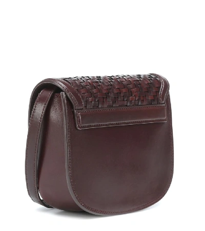 Shop Saint Laurent Kaia Small Leather Shoulder Bag In Brown