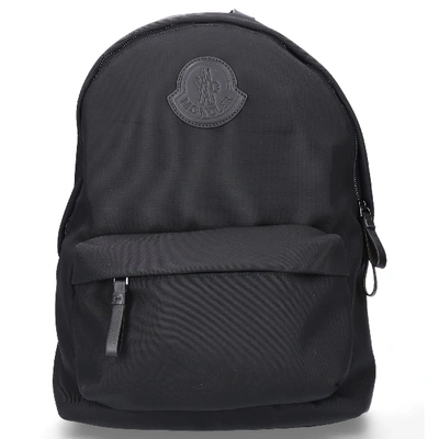 Shop Moncler Men Backpack Pierrick Polyamid Nylon Logo Black