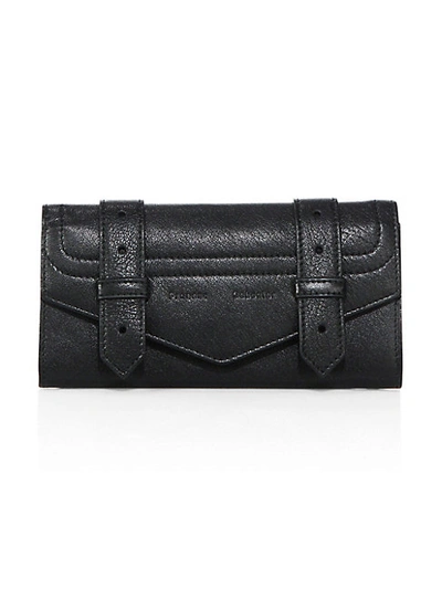 Shop Proenza Schouler Ps1 Leather Continental Wallet In Black
