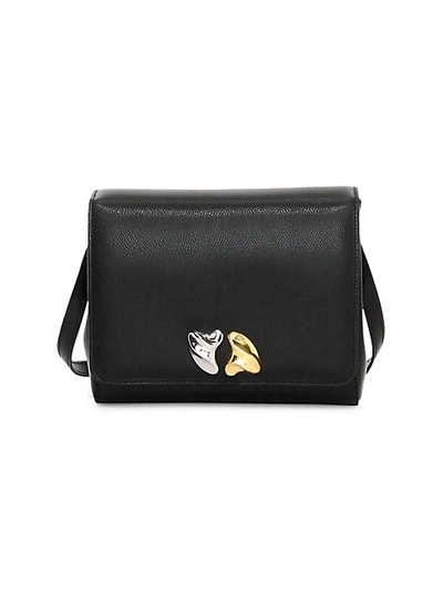 Shop Little Liffner Focaccia Leather Shoulder Bag In Black
