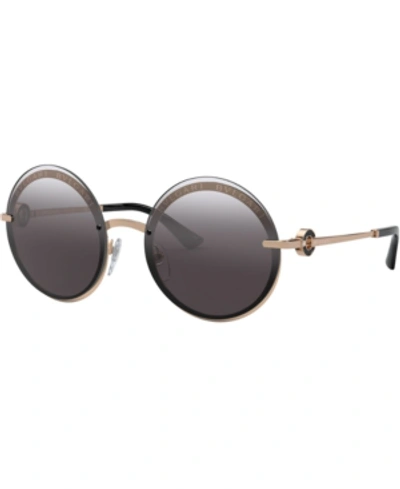 Shop Bvlgari Sunglasses, 0bv6149b In Pink Gold/grey Gradient