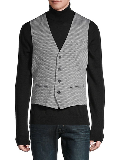 Shop Antony Morato Geometric-print Cotton Vest In Deep