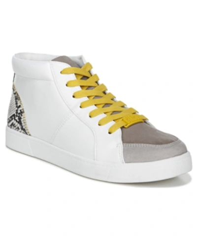 Shop Circus By Sam Edelman Deszi Mid-top Sneakers Women's Shoes In Bright White/flint Snake/ivory Multi