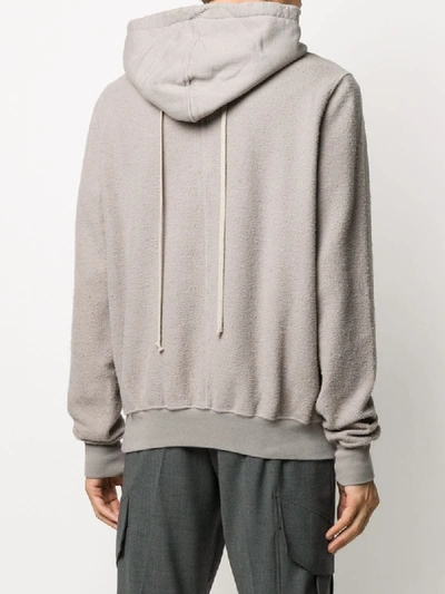 Shop Rick Owens Drkshdw Drawstring Jersey Hoodie In Grey