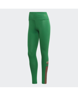 adidas trefoil leggings green