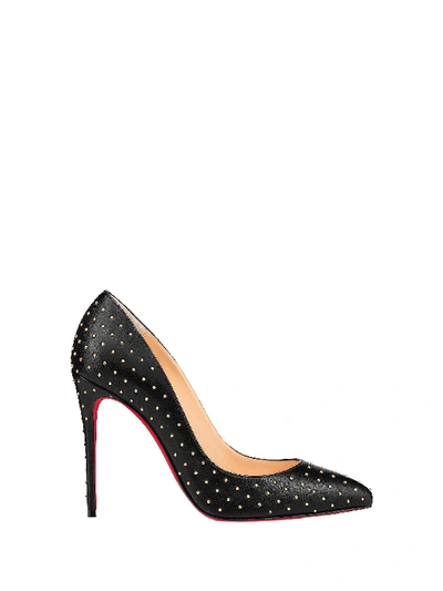 Shop Christian Louboutin Pigalle Follies Plume In Black Antic Gold