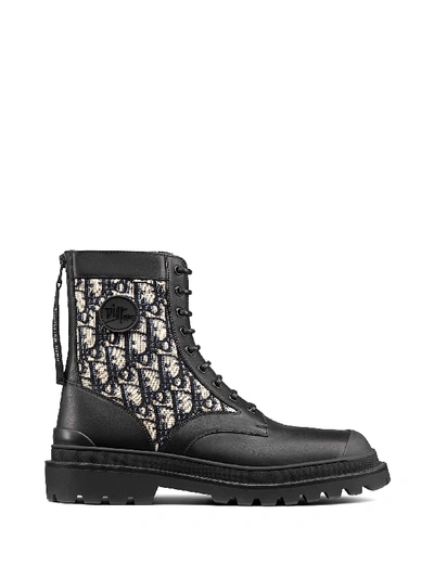 Shop Dior Explorer Ankle Boot In Black Beige