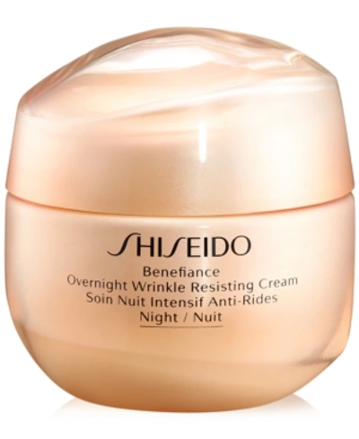 Shop Shiseido Benefiance Overnight Wrinkle Resisting Cream, 1.7-oz.