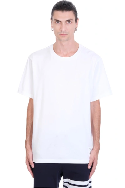 Shop Thom Browne T-shirt In White Cotton