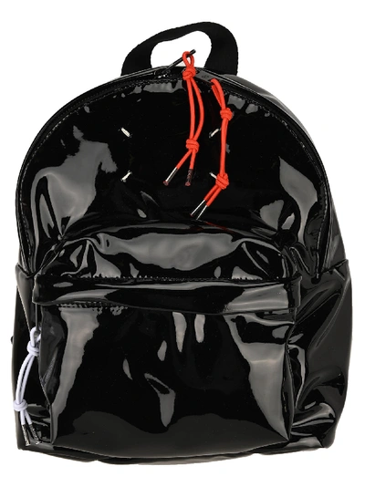 Shop Maison Margiela Martin Margiela 4 Stitches Glossy Mini Backpack In Black