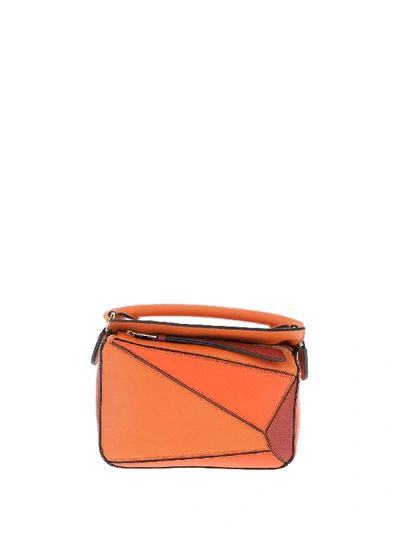 Shop Loewe Puzzle Mini Bag In Spice Orange Pumpkin