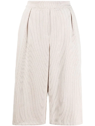 Shop 8pm Corduroy Knee-length Shorts In Neutrals