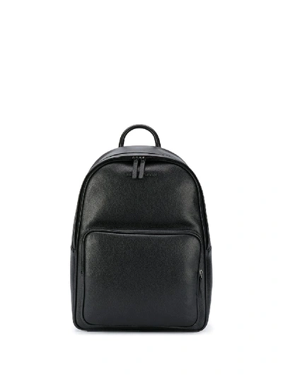 Shop Emporio Armani Large Logo Backpack In Black