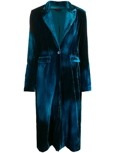 Shop Avant Toi Tailored Velvet Coat In Blue