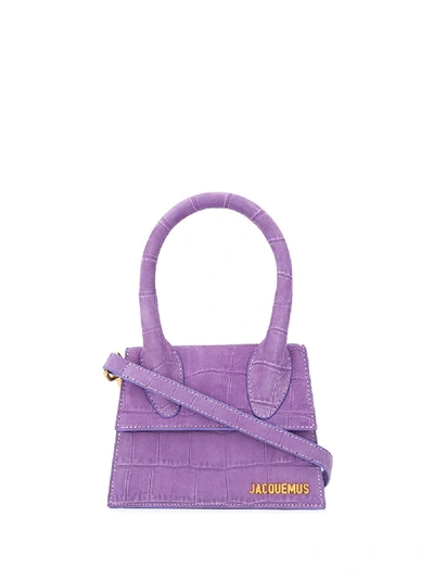 Shop Jacquemus Le Chiquito Moyen Tote Bag In Purple