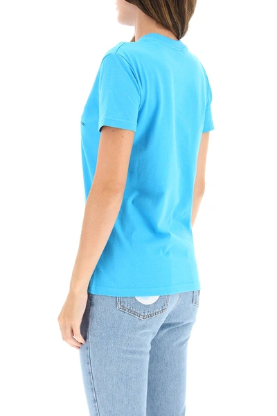 Shop Chiara Ferragni T-shirt Cfmascotte Embroidery In Light Blue