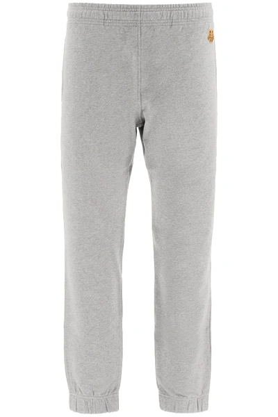 Shop Kenzo Jogger Pants Tiger Patch In Grey