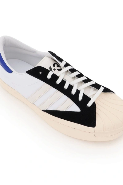 Shop Y-3 Yohji Star Sneakers In Beige,white,black