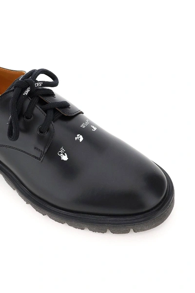 Shop Off-white Cross Derby Shoes In Black