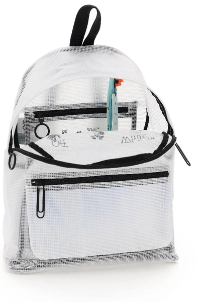 Shop Off-white Pvc Backpack With Logo In White,black