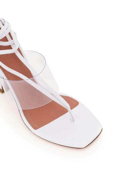 Shop Amina Muaddi Zula Sandals In White