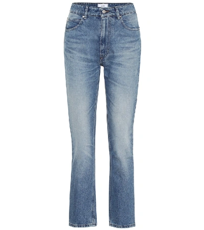 Shop Ami Alexandre Mattiussi Mid-rise Straight Jeans In Blue