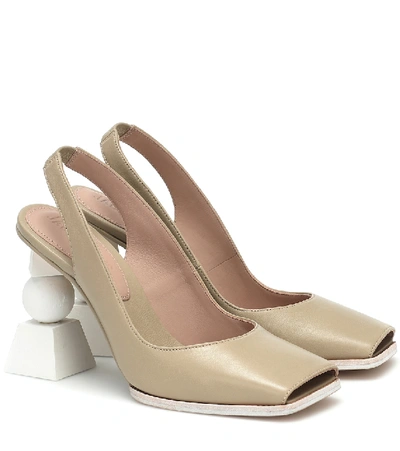 Shop Jacquemus Les Chaussures Valerie Leather Pumps In Green