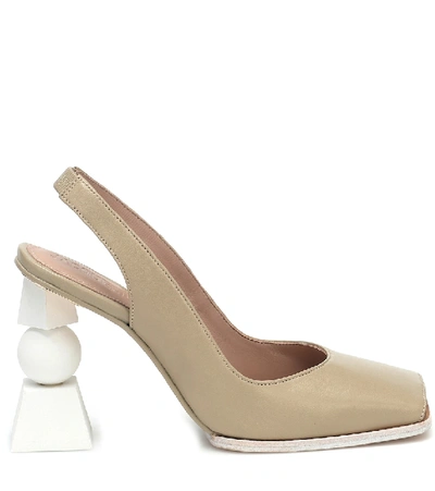 Shop Jacquemus Les Chaussures Valerie Leather Pumps In Green