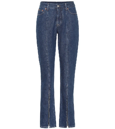 Shop Mm6 Maison Margiela High-rise Slim Jeans In Blue