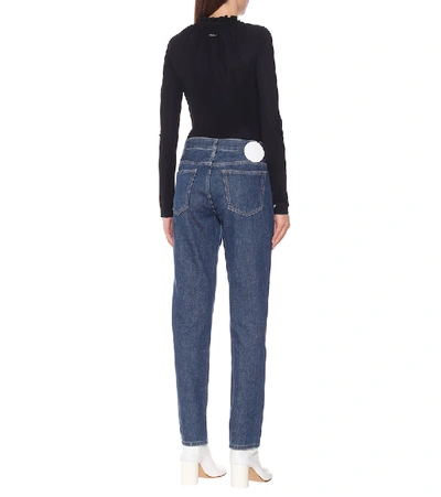 Shop Mm6 Maison Margiela High-rise Slim Jeans In Blue