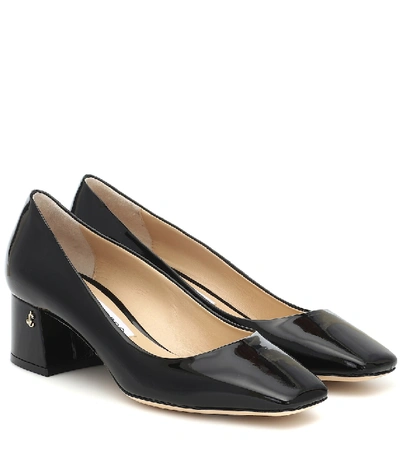 Shop Jimmy Choo Dianne 45 Patent Leather Pumps In Black