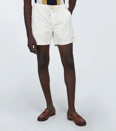 Shop Polo Ralph Lauren Corduroy Drawstring Shorts In White