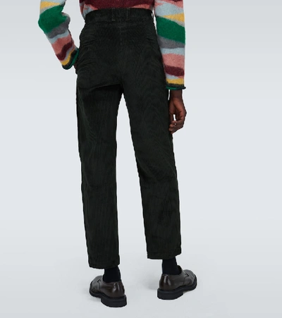 Shop King And Tuckfield Tapered Pleated Pants In Green