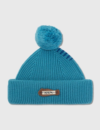 Shop Ader Error Basic Short Beanie In Blue