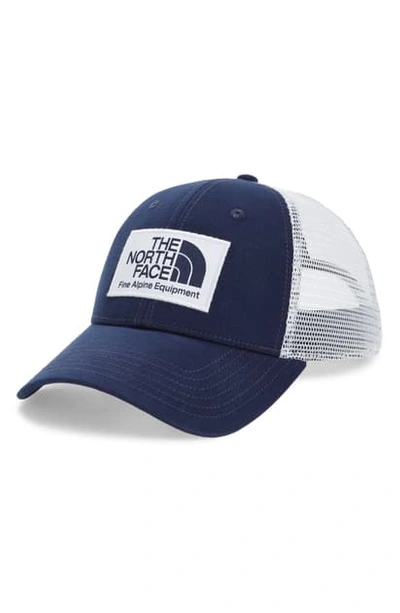 Shop The North Face 'mudder' Trucker Hat In Navy/ Tnf White