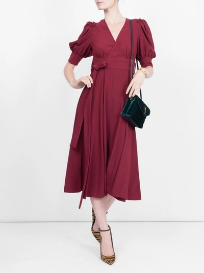 Shop Proenzaschouler Volume Sleeve Dress Red