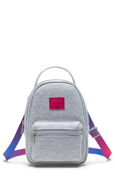 Shop Herschel Supply Co Nova Crossbody Backpack In Light Grey Crosshatch Sunrise