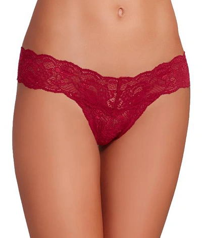 Shop Cosabella Never Say Never Cutie Low Rise Thong In Deep Ruby