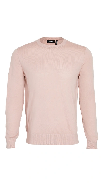 Shop Theory Regal Crew Neck Sweater In Russo