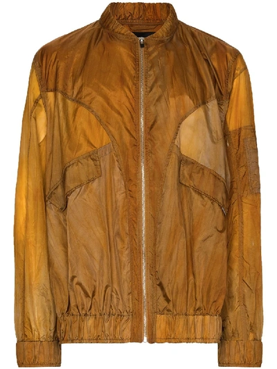 Shop A-cold-wall* Front-zip Bomber Jacket In Brown