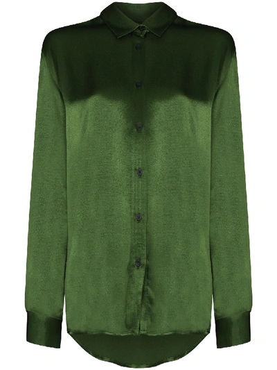 Shop Asceno Milan Button-up Shirt In Green